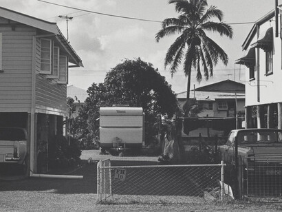 Virginia Coventry, Spaces between houses, two blocks 1977. Courtesy of Queensland Art Gallery