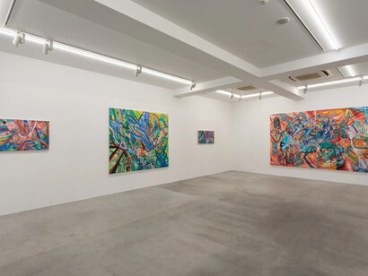 Mannat Gandotra, Containers of madness, exhibition view. Courtesy of Ota Fine Arts