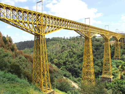 El viaducto del Malleco, en la comuna de Collipulli, Región de la Araucanía