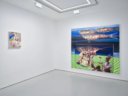 Various artists, The fountain overflows, exhibition view. Courtesy of GRIMM