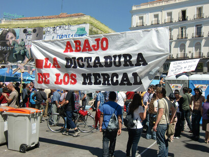 Protestas de los «Indignados» en la Puerta del Sol