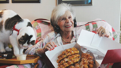 Gerda Martel (1916-2017) durante sus últimos días de vida en Minneapolis, Estados Unidos