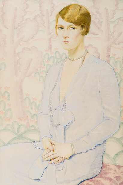 Fritz Wilhelm and Winold Reiss, Portrait of Carol Moon Gardner (1909–1964), about 1927–28. Courtesy of Hirschl and Adler Galleries
