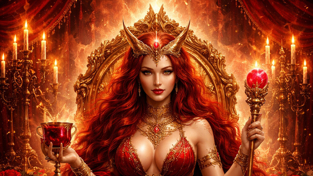 Entre os véus da tradição thelêmica e os ecos das tradições ocultistas, Babalon se ergue como um arquétipo de vertigem e revelação. Ela é a Rosa Sangrante do Abismo, a mulher que devora fronteiras, o cálice que transborda. Sua presença rompe o confinamento simbólico imposto ao feminino e o devolve ao seu estado primordial: indomado, consciente, criador. Babalon não é apenas uma Deusa: é força iniciática. Sua magia nasce do sangue, do prazer e da entrega total ao que é divino e carnal ao mesmo tempo