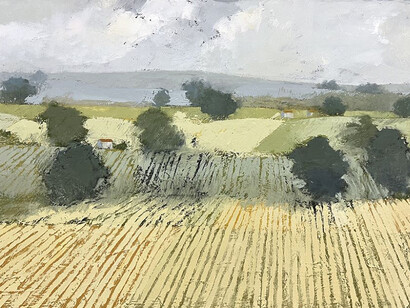 Paul Balmer, Fields of Summer (detail), 30 x 48. Courtesy of the artist and Caldwell Snyder Gallery
