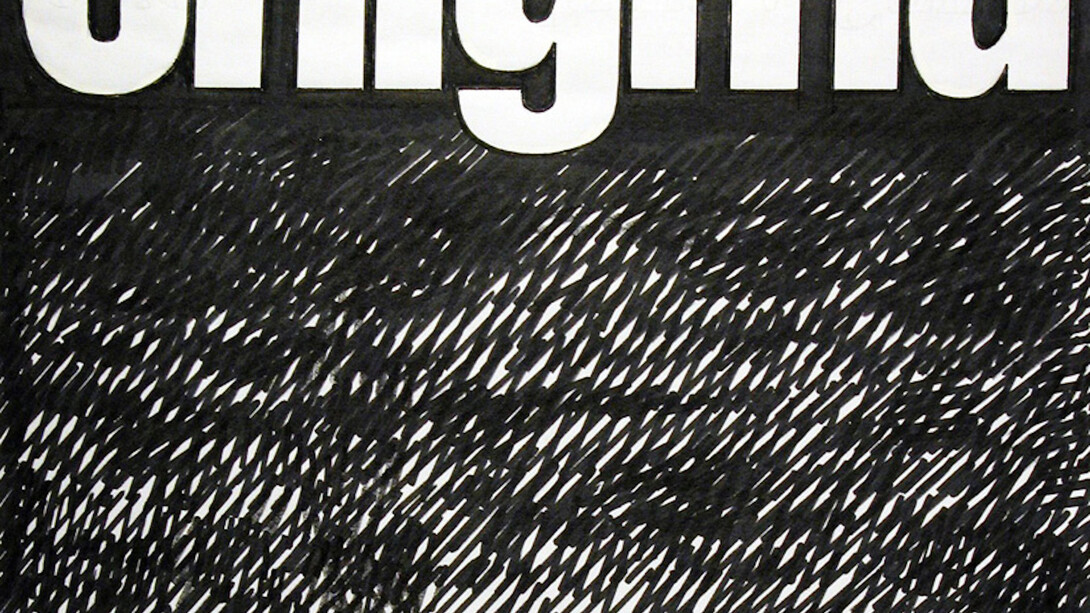 Grazia Varisco, Enigma, 1985, pennarello su carta, 420 x 296 mm, Collezione Galleria civica di Modena. 