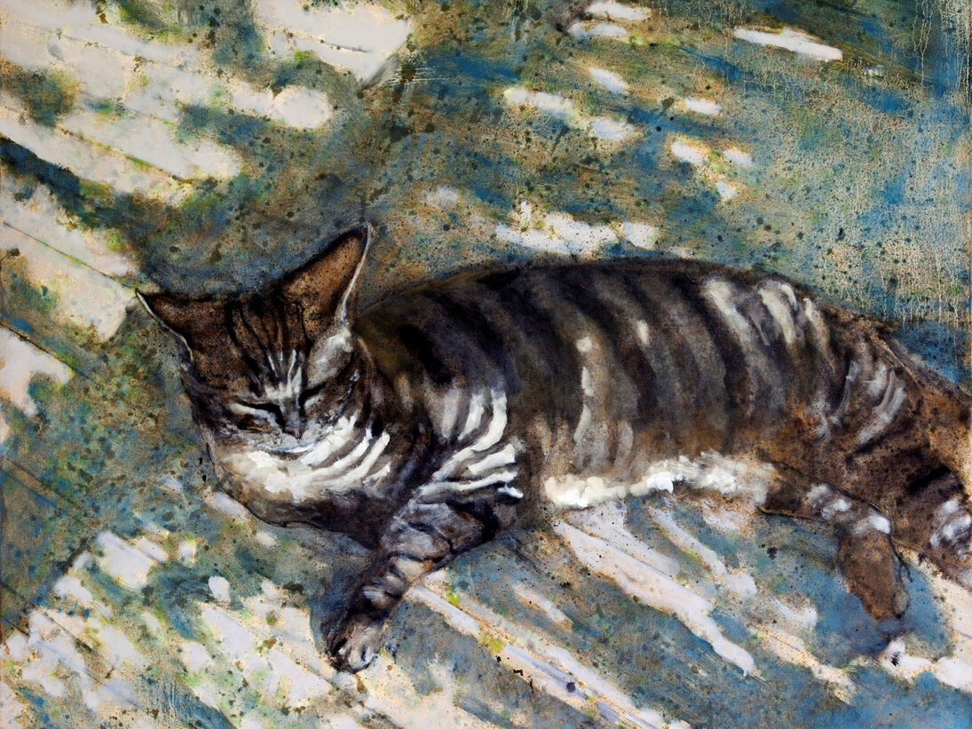 David Konigsberg, Dog Day, 2014, oil on canvas, 56 x 58 inches
