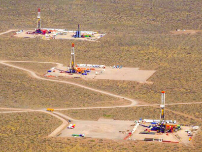 Yacimiento petrolífero Vaca Muerta, provincia de Neuquén, Argentina