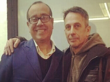 Antonio Arévalo y el actor chileno Alfredo Castro