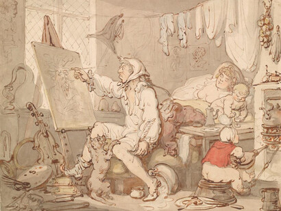 Thomas Rowlandson, The Chamber of Genius, c.1805, Royal Collection Trust/© Her Majesty Queen Elizabeth II 2014