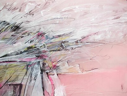Seth Daulton, Tom Krell (detail), Acrylic, graphite, marker, and colored pencils on paper and frosted mylar