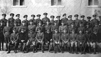 Oficiales del Regimiento Tarifa 11 antes del inicio de la Guerra Civil