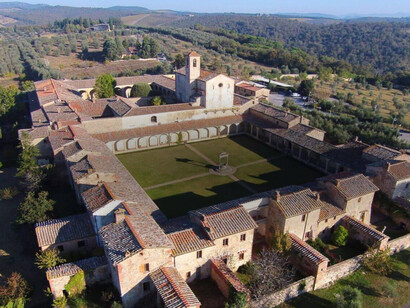 Certosa of Pontignano, aerial view. Courtesy of La Certosa di Pontignano