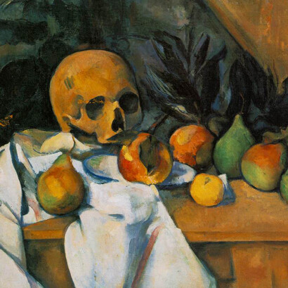 Paul Cezanne, Natura morta con teschio,1895-900
