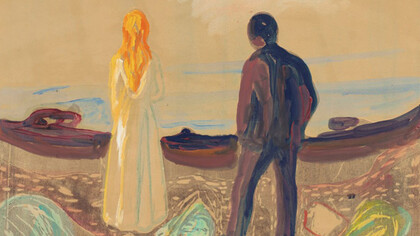 Edvard Munch. Two Human Beings, The Lonely Ones, 1899 Private collection Courtesy Galleri K, Oslo © Foto- courtesy Galleri K, Oslo