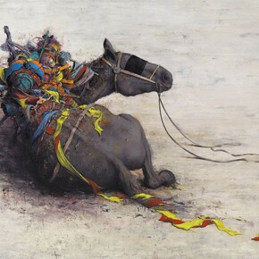 Jonas Burgert, puls führt, 2014, Oil on canvas, 240 x 280 cm / (94½ x 110¼ in), © the artist