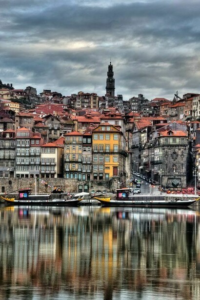 Vista do Porto do outro lado do rio Douro, Portugal