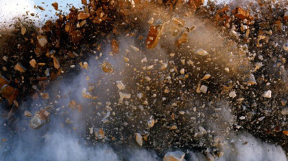 Naoya Hatakeyama. Blast #15 from a series of 17 chromogenic prints. 8 in. x 10 in (20.32 cm x 25.4 cm). San Francisco Museum of Modern Art, promised gift of Kurenboh © Naoya Hatakeyama, courtesy Taka Ishii Gallery
