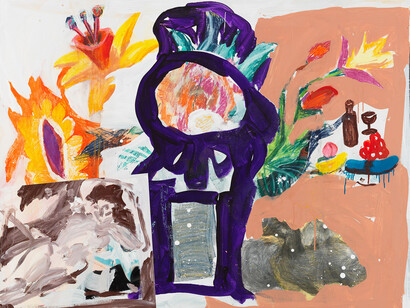 Xiao Kegang, Goya and Flower, acrylic on canvas, 120x150cm. Courtesy of the artist and Eli Klein Gallery © Xiao Kegang