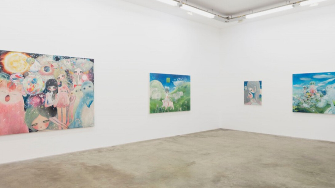 Aya Takano, Exhibition view. Courtesy of Galerie Perrotin