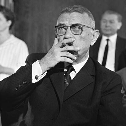 Jean-Paul Sartre en Helsinki, julio de 1965