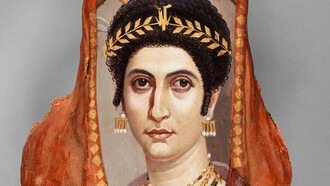 Mummy portrait of a woman, about 100-120 AD