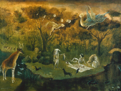 Leonora Carrington, Pastoral, 1950. Courtesy of Rose Art Museum