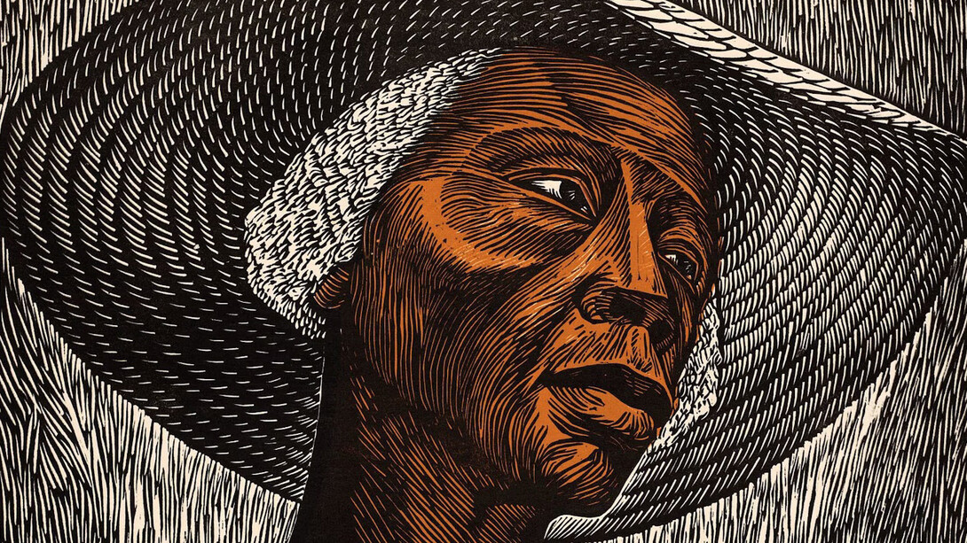 Elizabeth Catlett, Sharecropper (detail), 1952, printed 1970. Courtesy of the Art Institute of Chicago