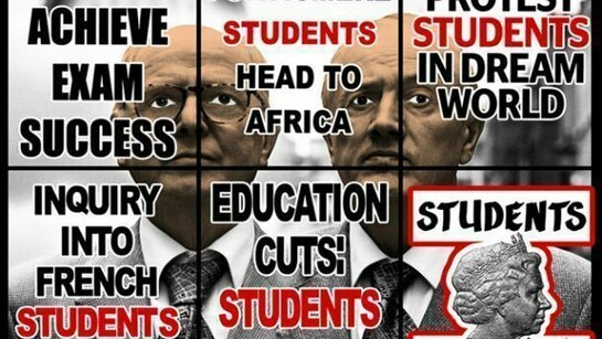 George & Gilbert, Students, 2011 6 Panel piece 151x190cm © Boris Kirpotin. Courtesy Bernier/Eliades Gallery