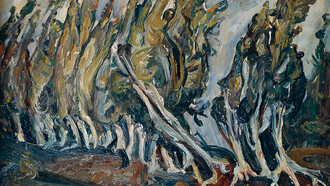 Chaïm Soutine, Pappeln, um 1919. Öl auf Leinwand, 65,1 x 81 cm. Privatsammlung