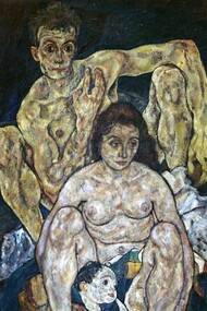 Egon Schiele pintó «La familia» (1918) por antes de que su esposa, embarazada de seis meses, falleciese a causa de la llamada gripe española. Tres días después, el propio pintor falleció de la misma enfermedad con apenas 28 años
