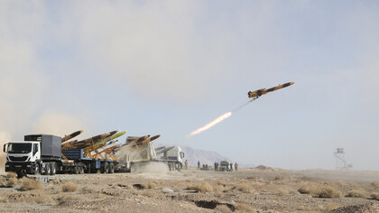 Décollage de drones militaires lors d’un exercice, 7 janvier 2021. Photo de Bahareh Asadi