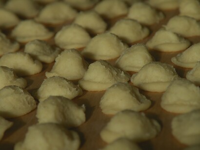Le orecchiette appena finite pronte per essere cucinate