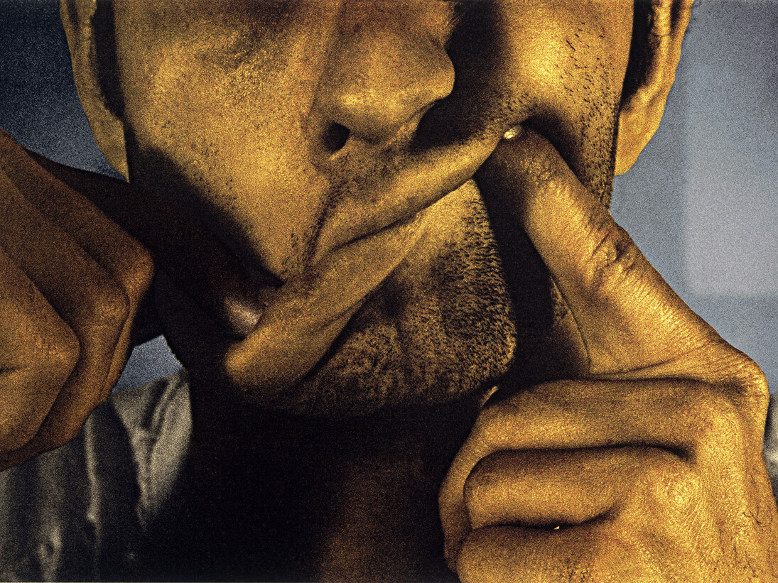 Bruce Nauman, "Cockeye Lips" (from the series Infrared Outtakes), 1968-2006, Impression jet d'encre / Ink-jet print, 48.3 x 71.1 cm © Bruce Nauman / ADAGP, 2015, Courtesy the artist
