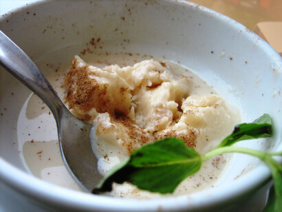 Porción de queso helado arequipeño