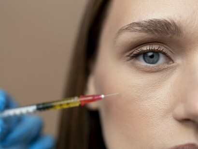 A minimally invasive PRP procedure, where platelet-derived growth factors are injected to stimulate collagen and cellular renewal