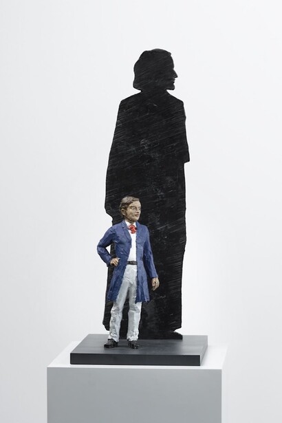 Stephan Balkenhol - Wagner, 2013, Bronze, 59 x 26 x 24 cm (23.23 x 10.24 x 9.45 in), Ed. of 25. Courtesy of Galerie Thaddaeus Ropac 