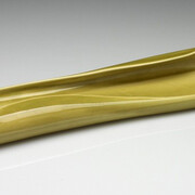 Russel Wright, designer, American, 1904-1976, Steubenville Pottery, manufacturer, American, 1879-1959, American Modern Celery Dish, 1937, Glazed earthenware, 3.2 x 33.3 x 8.9 cm (1 1/4 x 13 1/8 x 3 1/2 inches)
Gift of Judith Tannenbaum in honor of Gertrude D.T. Schimmel 2006.136.1