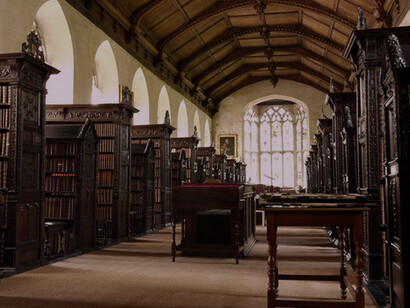 Antigua biblioteca del St John's College, Cambridge, RU