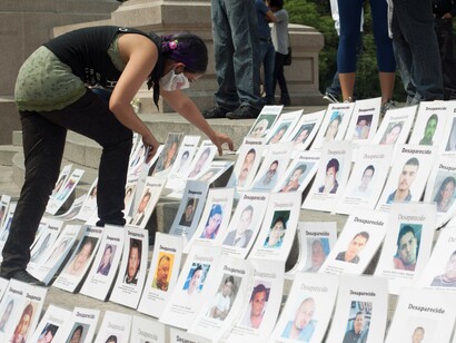 Altar en recuerdo de los desaparecidos en México