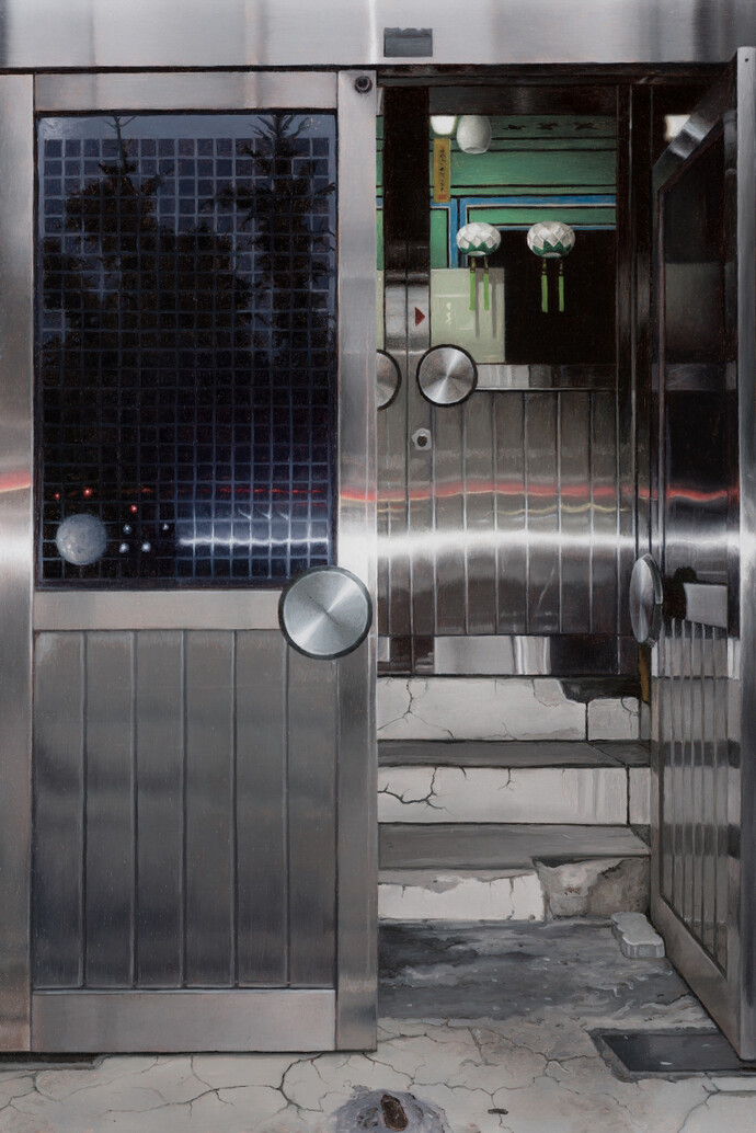 John Stark, 'Enter', 2014, Oil on wood panel, 30 x 22 cm