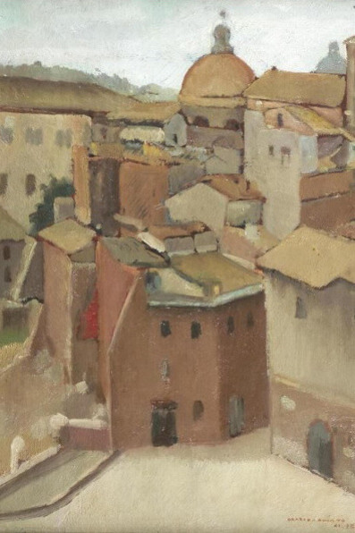 Orazio Amato Veduta di Via delle Tre Pile, 1932, Museo di Roma in Trastevere