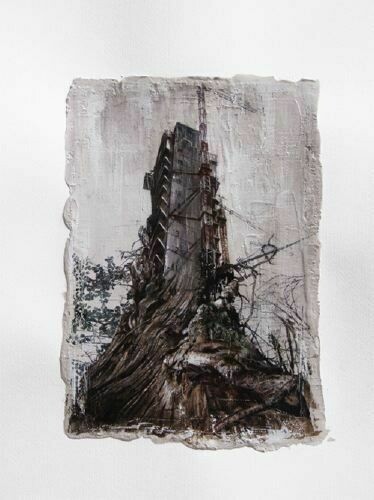 Walter Trecchi, Antropico-Naturale XXIV, 50 x 35 cm, mixed media on paper, 2012