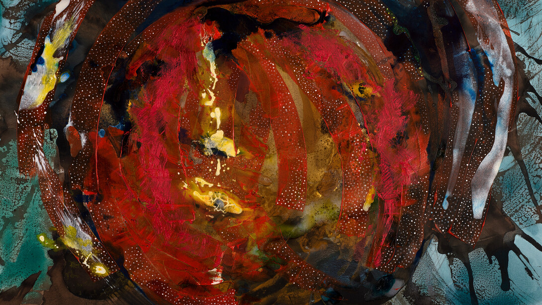 Martha Jackson Jarvis, Red mandala, 2022. Courtesy of Susan Inglett Gallery