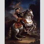 Jan Frans Douven, gen. De Oude (1656–1727), Reiterbildnis des Kurfürsten Johann Wilhelm von Pfalz-Neuburg, 1703, Öl auf Leinwand, 325 x 260 cm, Stiftung Museum Kunstpalast Düsseldorf