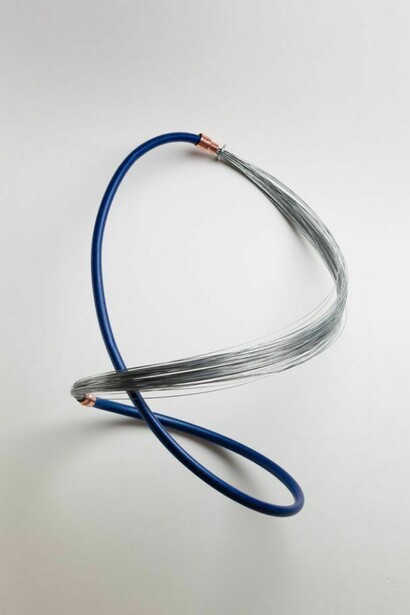Magdalena Drwiega, Infinity Blue, 2013, Mixed Media, 98 x 52cm, Copyright the Artist, Photograph courtesy of Belmacz