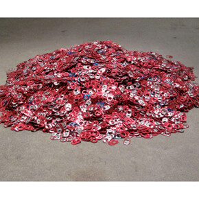 Alice Hope, Untitled, 2014, Aluminum tabs, Diameter approx. 30 in; 76.2 cm