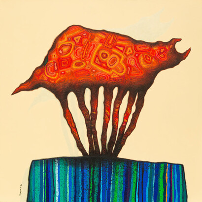 Nihad Al-Turk, Heroism, 2014. Courtesy of Ayyam Gallery