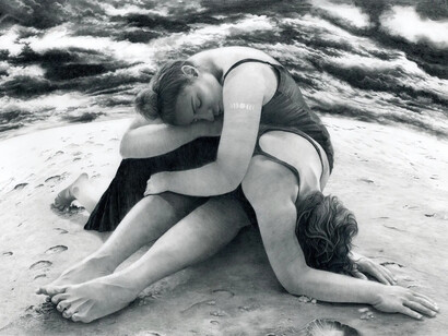 Christine Brey, Give me a smile II (The moment our cycles became one) (detail), 2025. Courtesy of Galerie Kornfeld