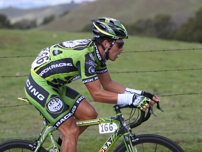Víctor Hugo Peña en plena carrera